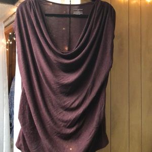 Lane Bryant 18/20 burgundy and gold cowl tank